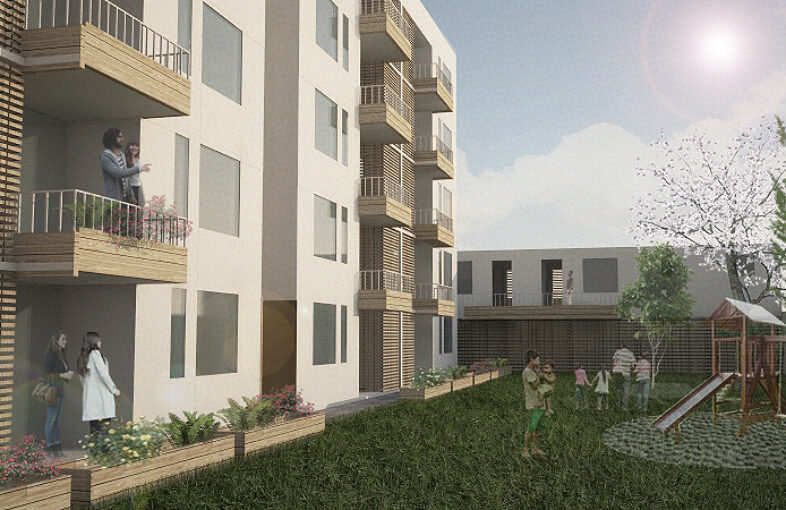 1 Virtual diseño edificio madera Linares