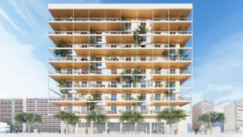 Edificio 40 viviendas madera Barcelona 1