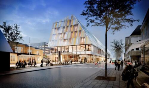 Växjo City por Anna Tenje en seminario de Arquitectura en altura y ciudades de madera   Nordic Property News Skanska Builds Combined City Hall and Station Building in Växjö   Nordic Property News 